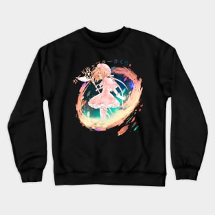 Graphic Art Sakura Beautiful Girl Japanese Manga Crewneck Sweatshirt